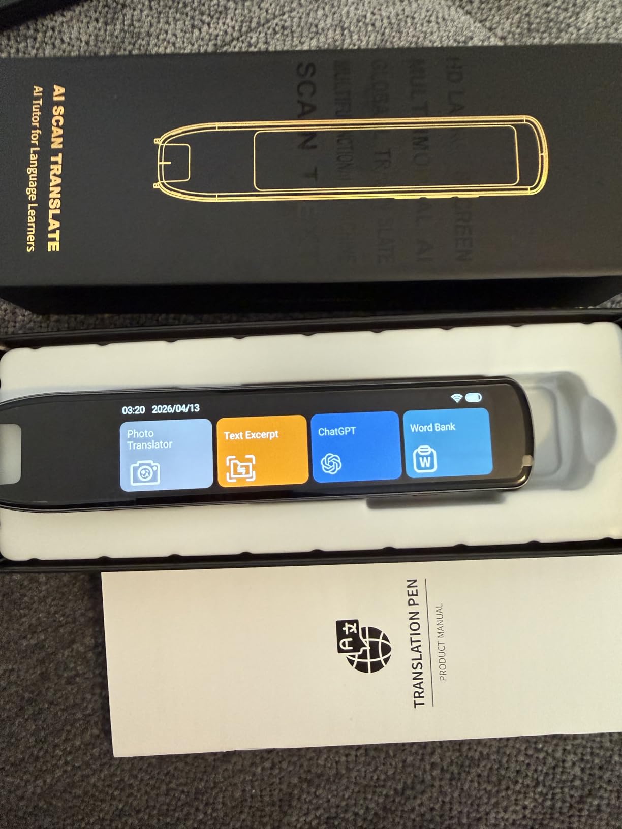 Scan Translation Pen - 142 Languages Smart Dyslexia Assistive Tool, Speech/Scan-to-Text Reading Pen for Learning Difficulties, Language Learners, Elderly Users (10 Offline Languages) customer photo 2