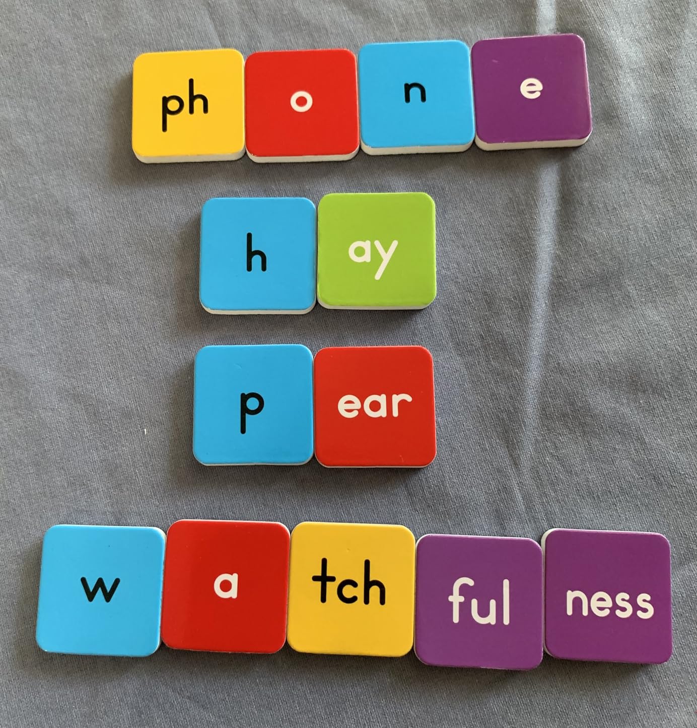 Simply Magic 910 PCS Magnetic Phonics Tiles, Reading Manipulatives - 7 Sets customer photo 2