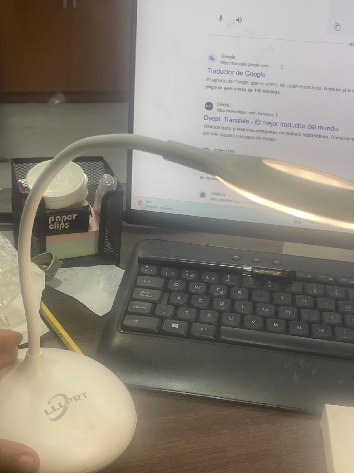 Rechargeable Desk Lamp, 670nm Red Light Therapy & Eye Protection Orange Light, 3 Color Modes, Stepless Dimming Touch Control, No Blue Light, Portable Cordless Reading Lamp for Bedroom Office Students customer photo 2
