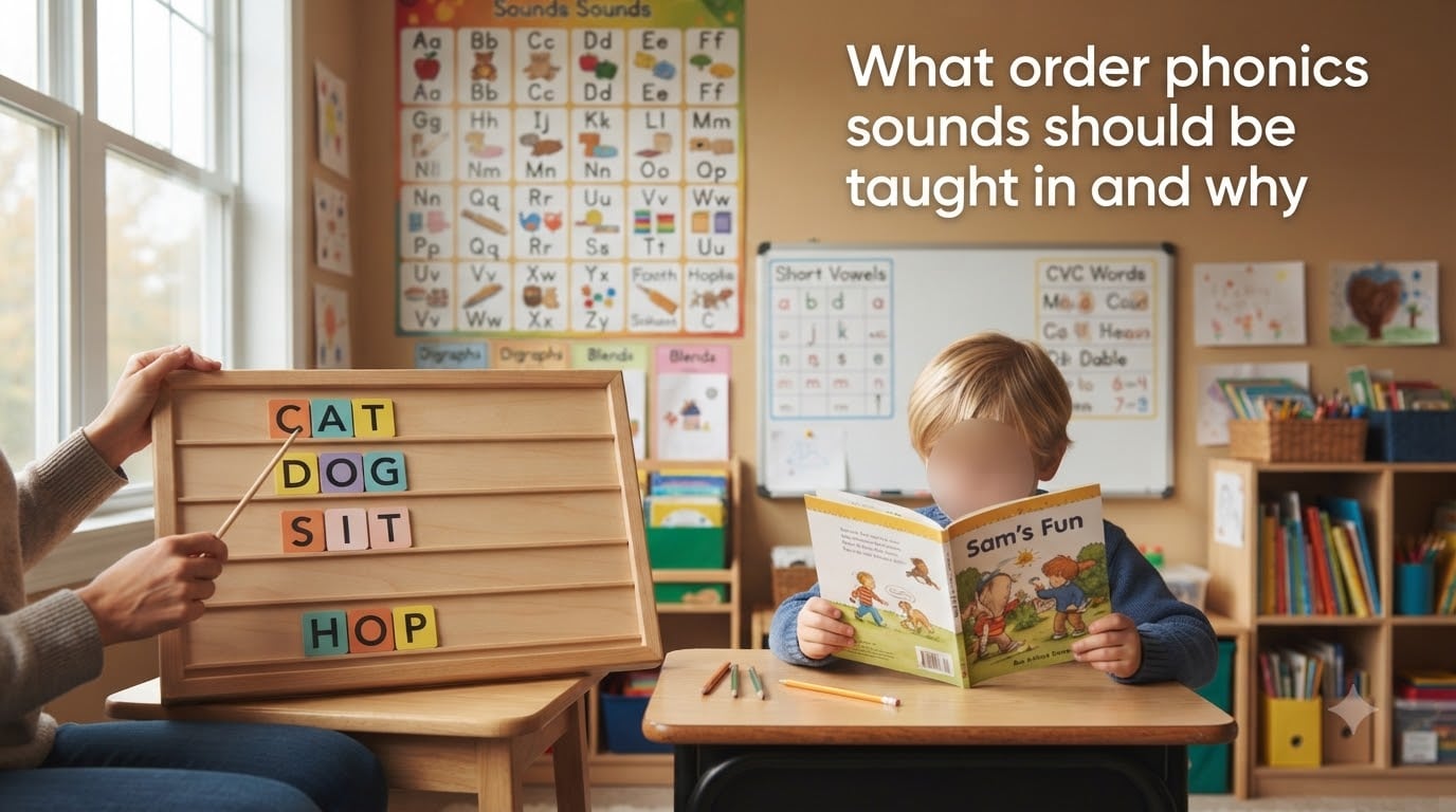 What order phonics sounds should be taught in and why