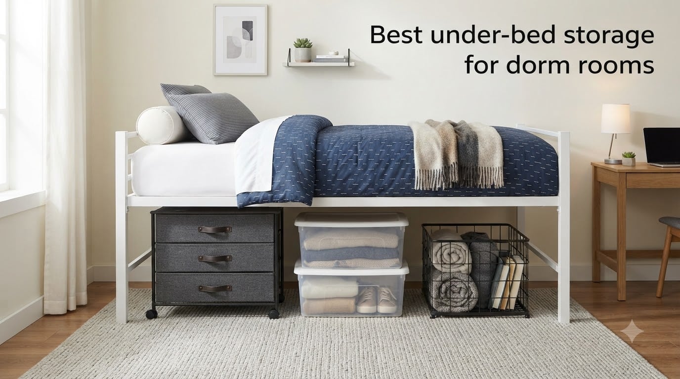 Best under-bed storage for dorm rooms