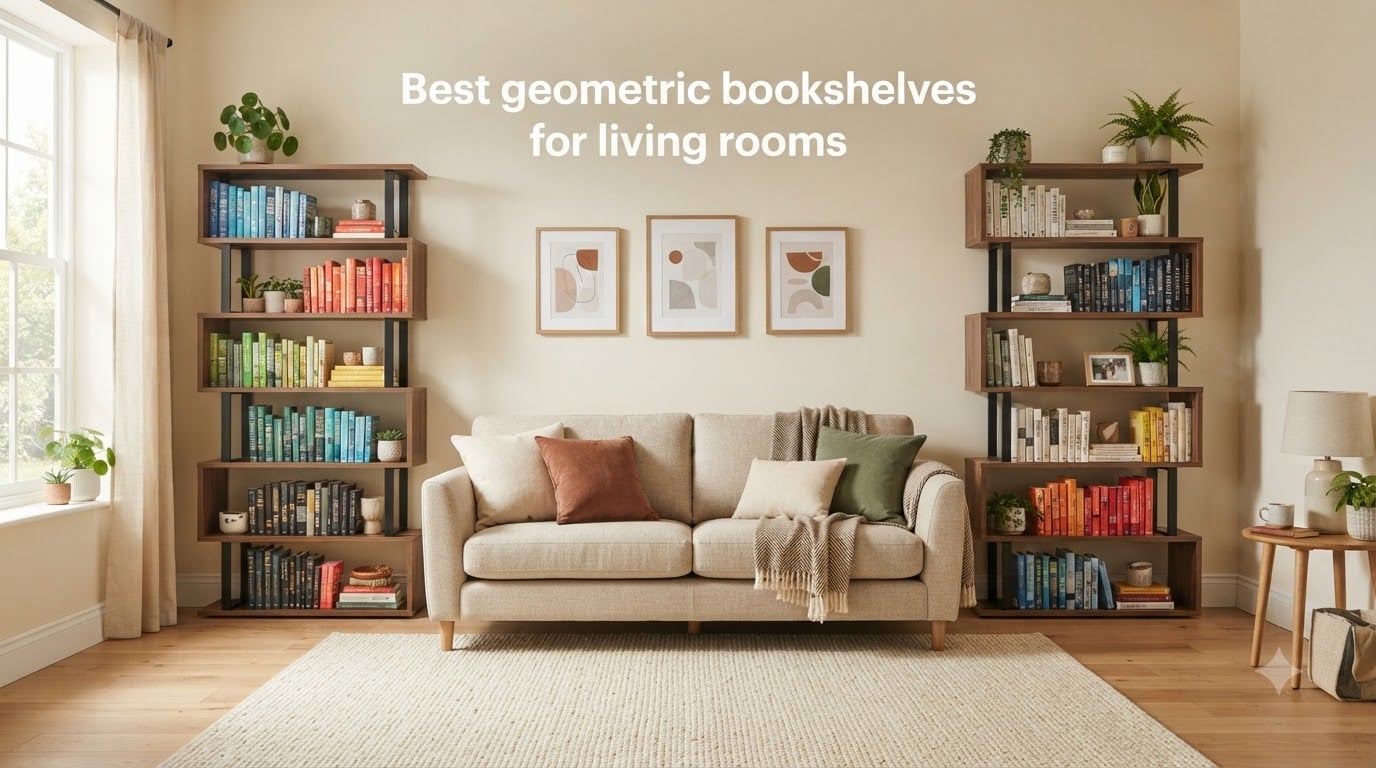 Best geometric bookshelves for living rooms
