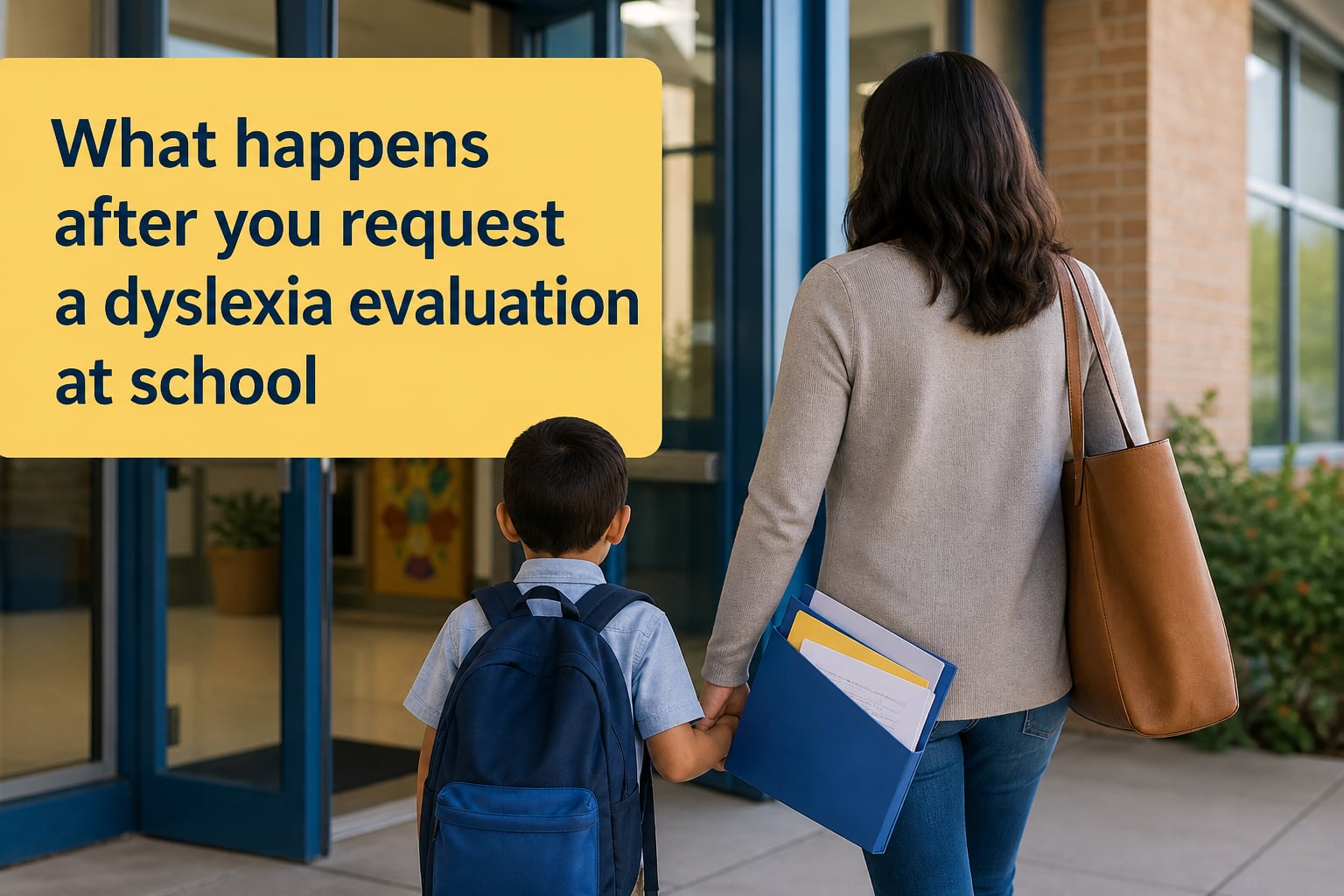 What happens after you request a dyslexia evaluation at school