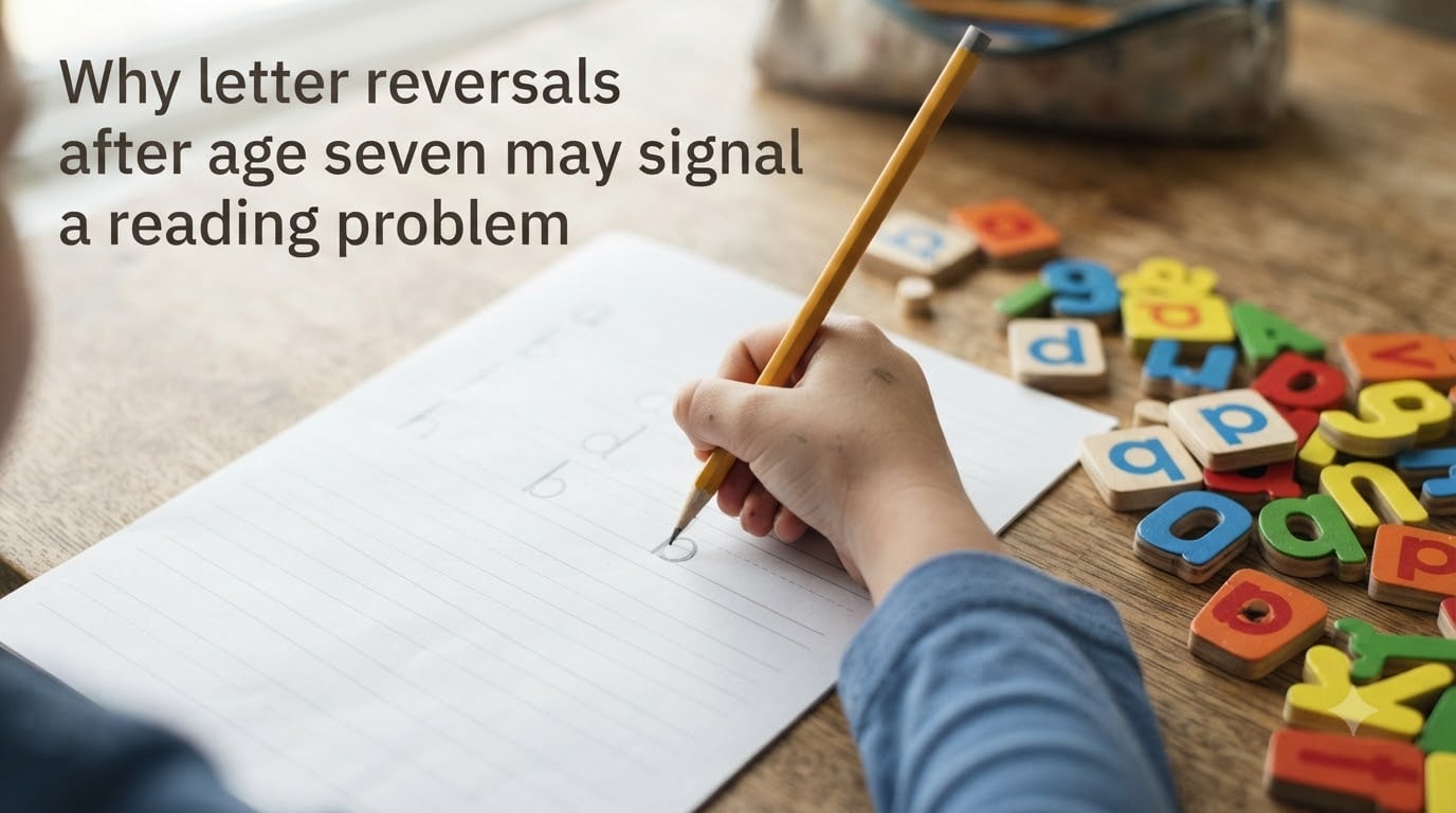 Why letter reversals after age seven may signal a reading problem