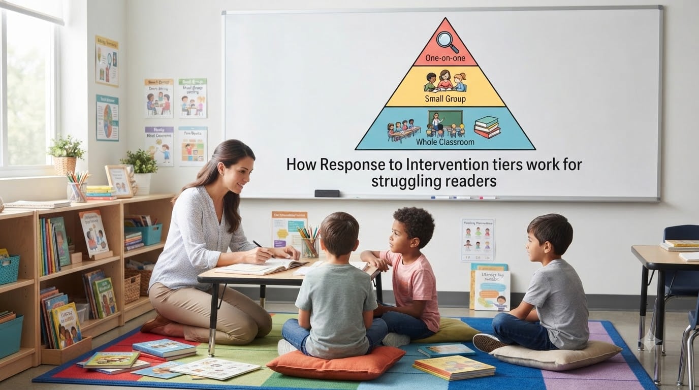 How Response to Intervention tiers work for struggling readers