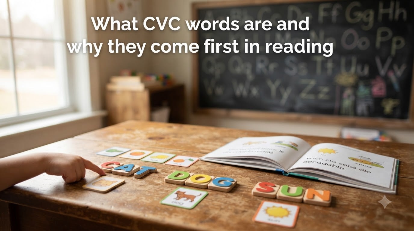 What CVC words are and why they come first in reading