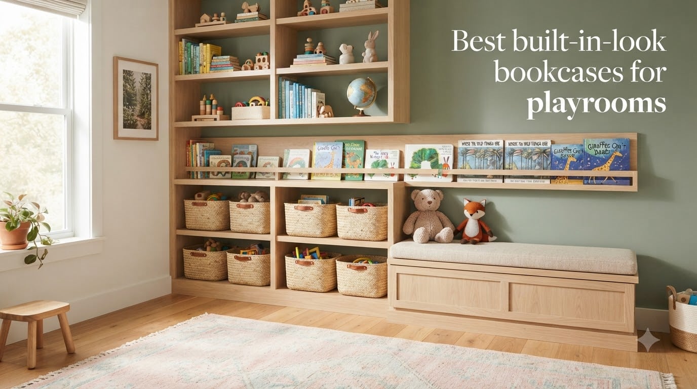 Best built-in-look bookcases for playrooms