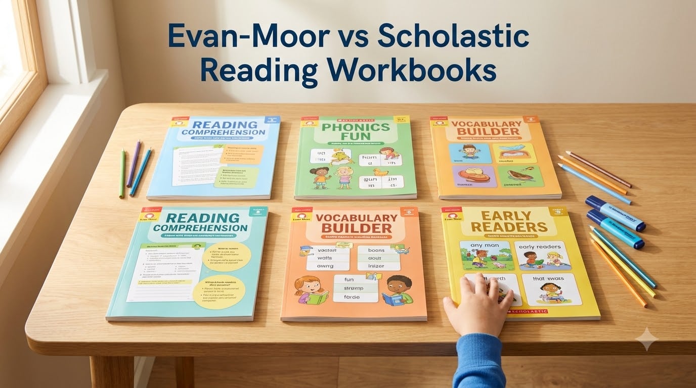 Evan-Moor vs Scholastic Reading Workbooks