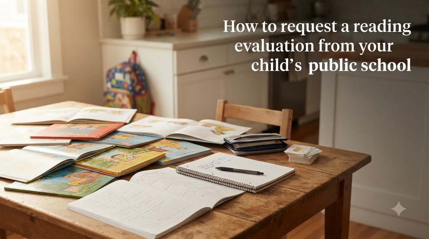 How to request a reading evaluation from your child's public school