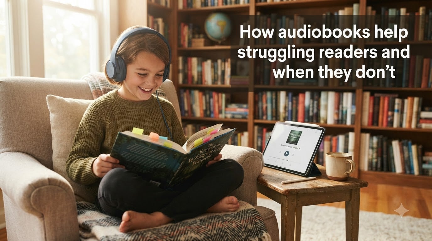 How audiobooks help struggling readers and when they don't