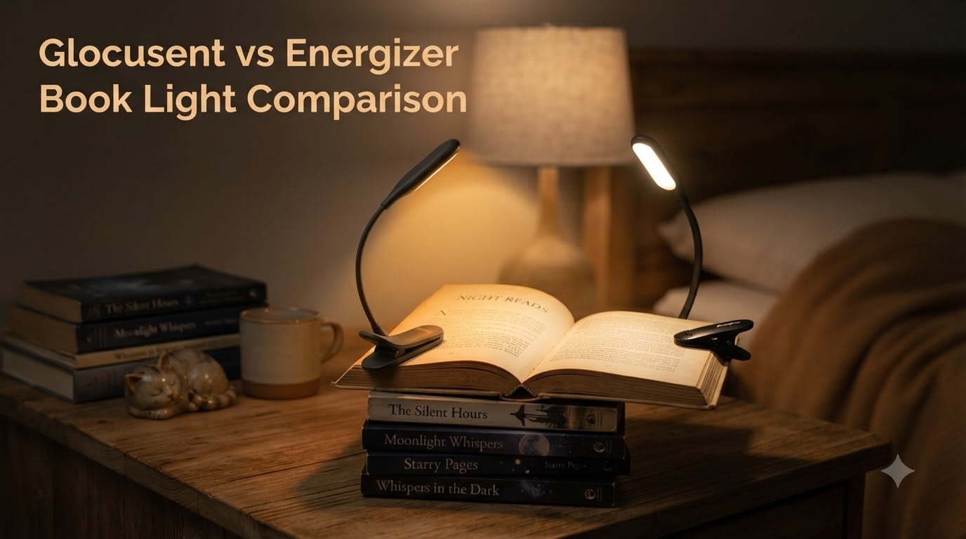 Glocusent vs Energizer Book Light Comparison