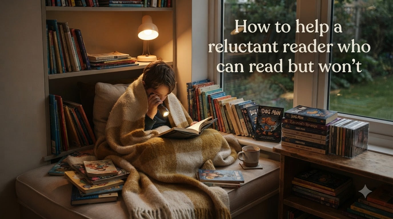 How to help a reluctant reader who can read but won't