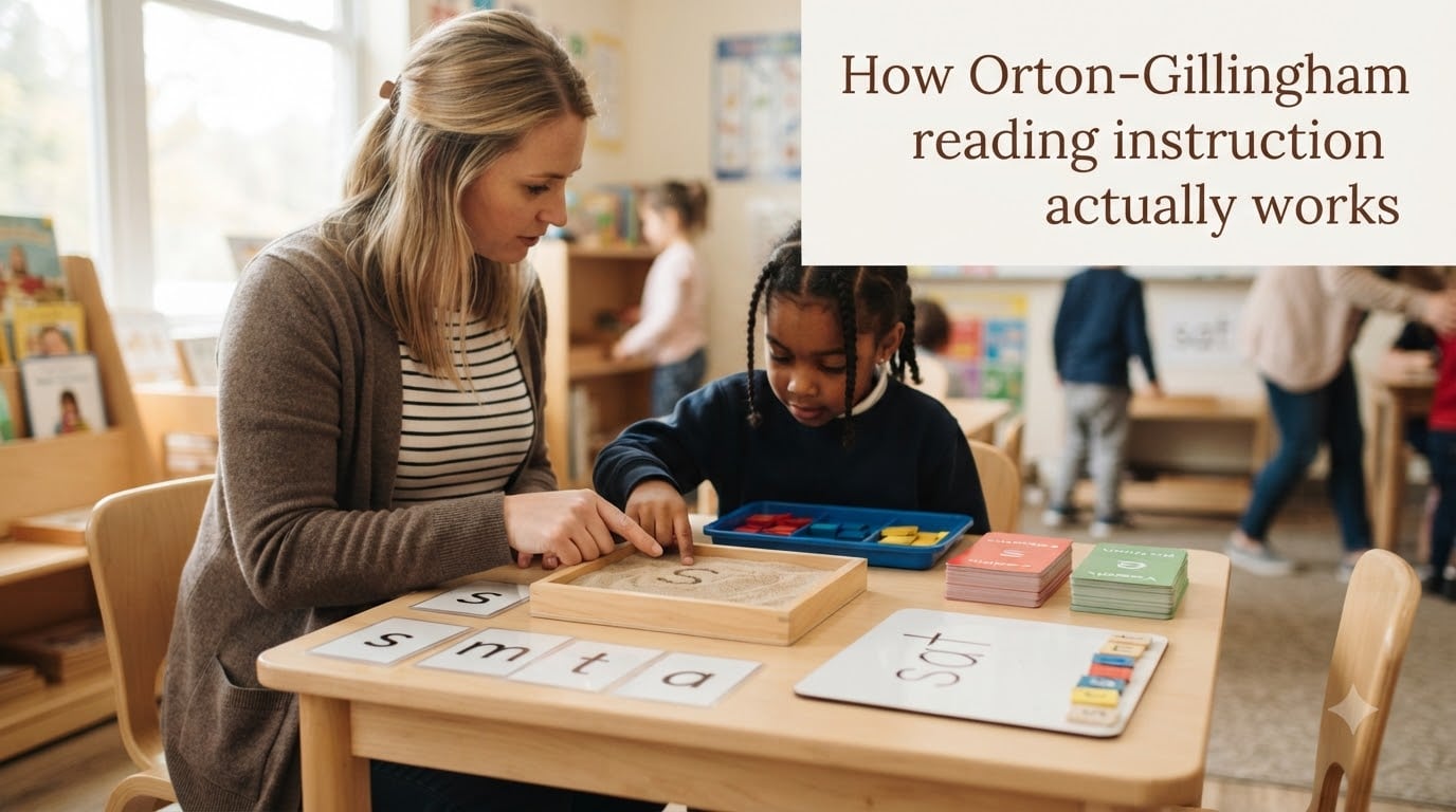 How Orton-Gillingham reading instruction actually works
