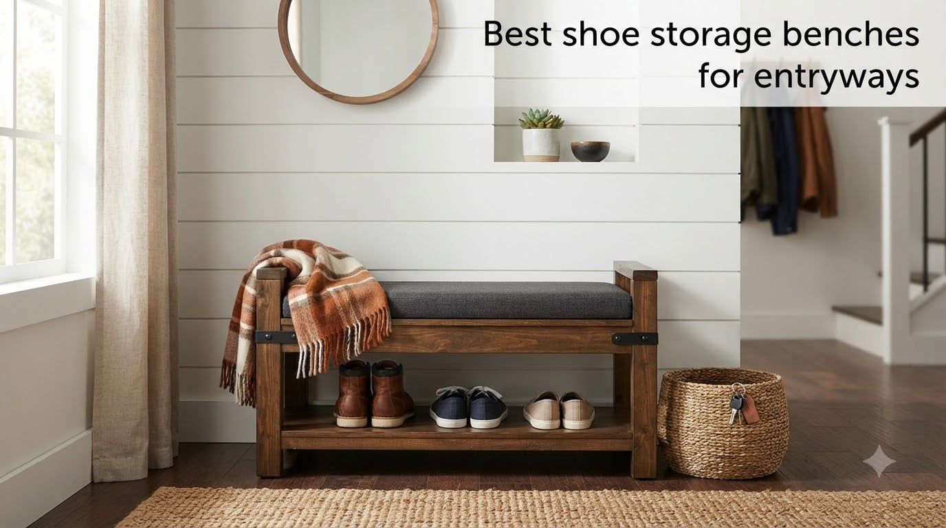 Best shoe storage benches for entryways