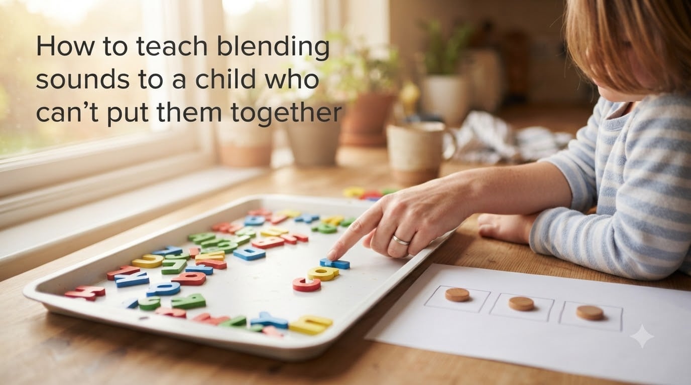 How to teach blending sounds to a child who can't put them together