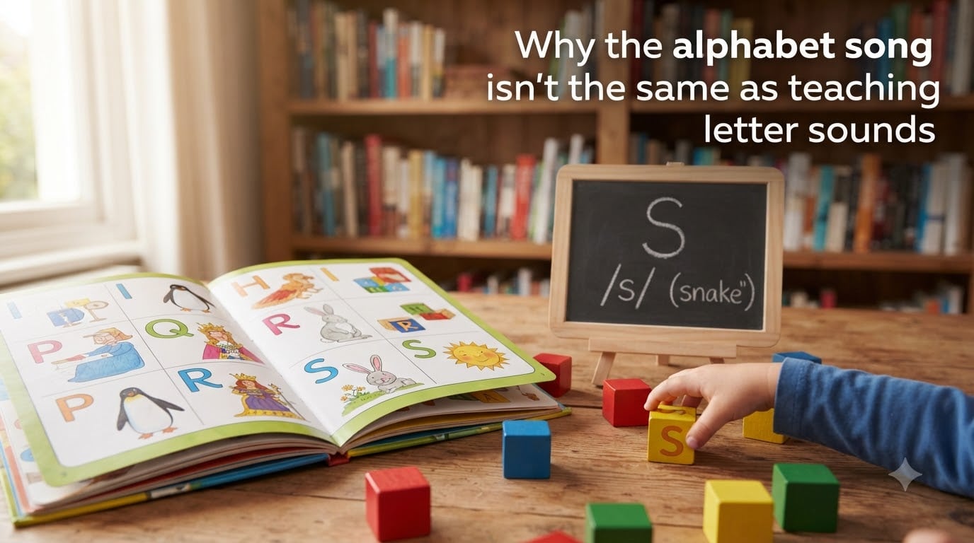 Why the alphabet song isn't the same as teaching letter sounds