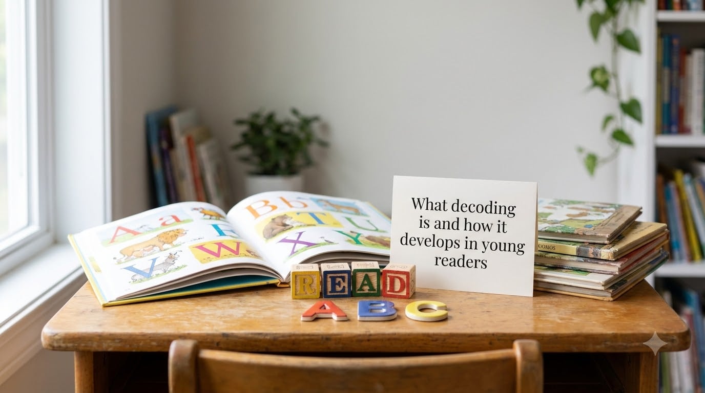 What decoding is and how it develops in young readers