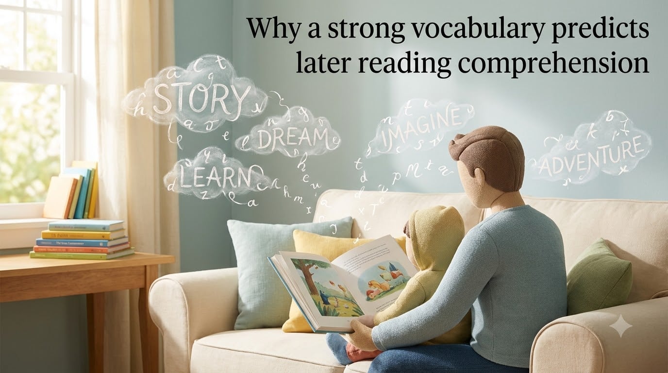 Why a strong vocabulary predicts later reading comprehension