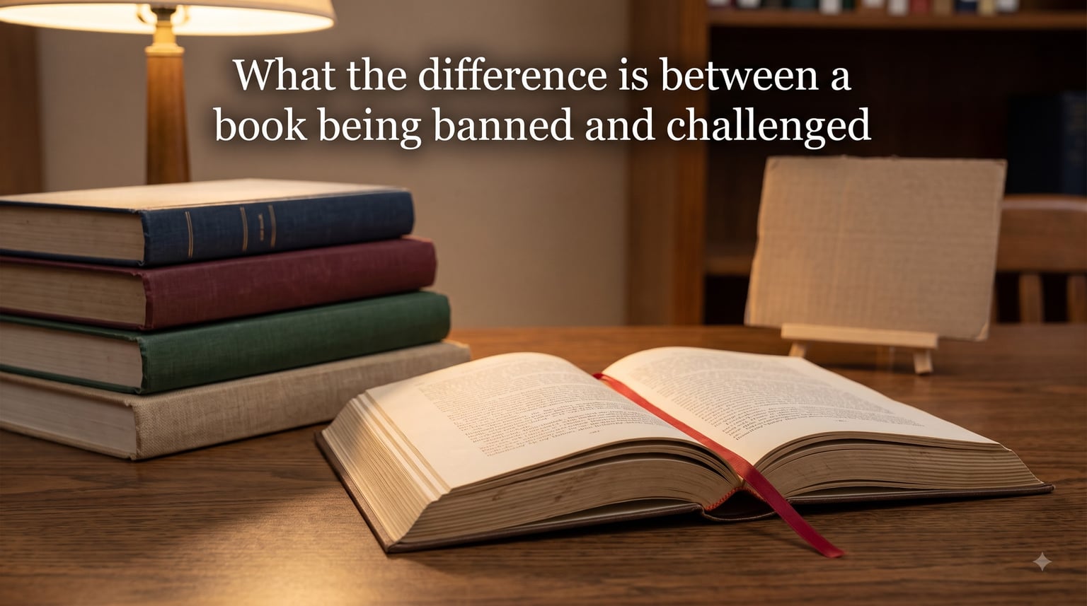 What the difference is between a book being banned and challenged