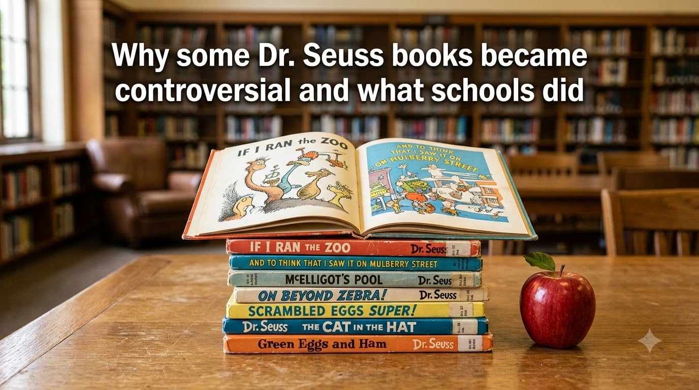 Why some Dr. Seuss books became controversial and what schools did