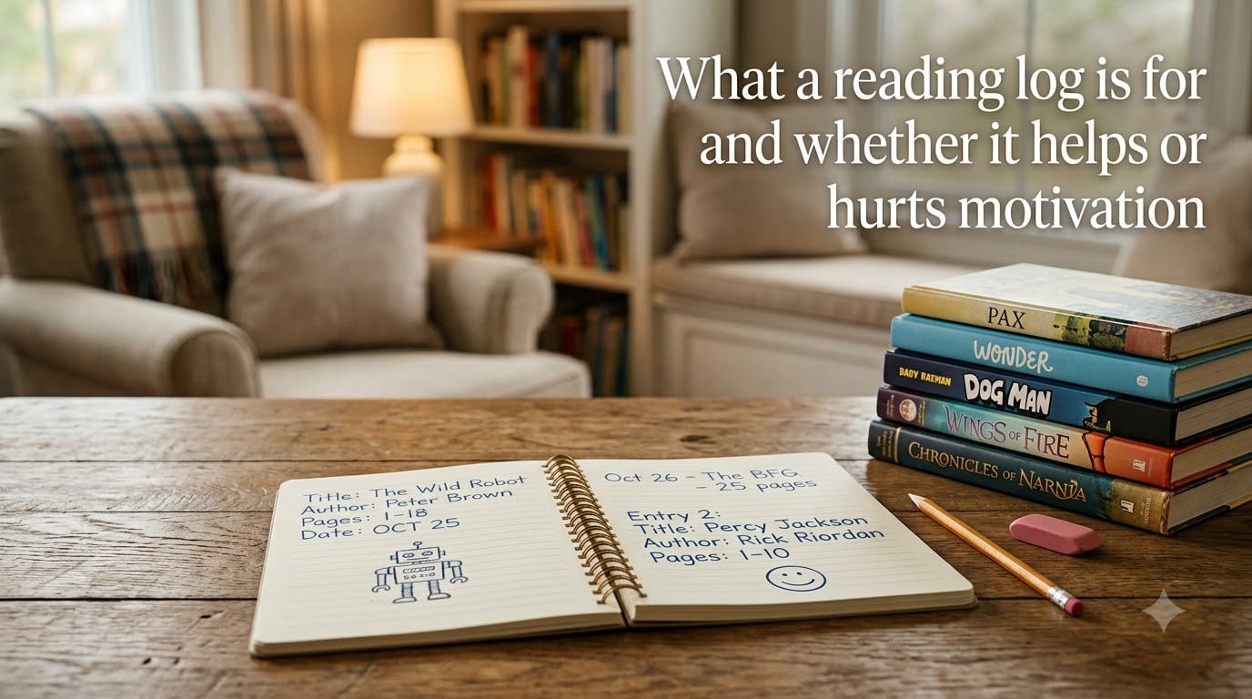 What a reading log is for and whether it helps or hurts motivation