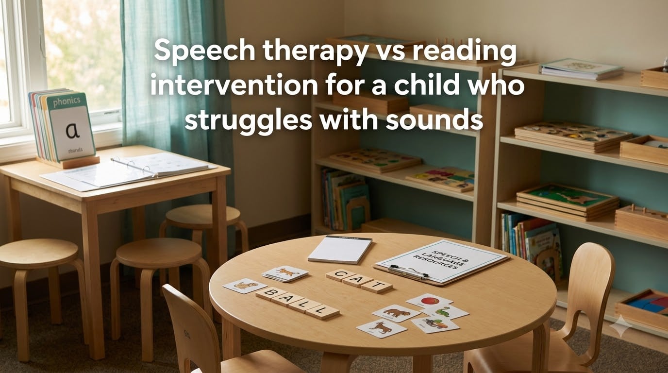 Speech therapy vs reading intervention for a child who struggles with sounds