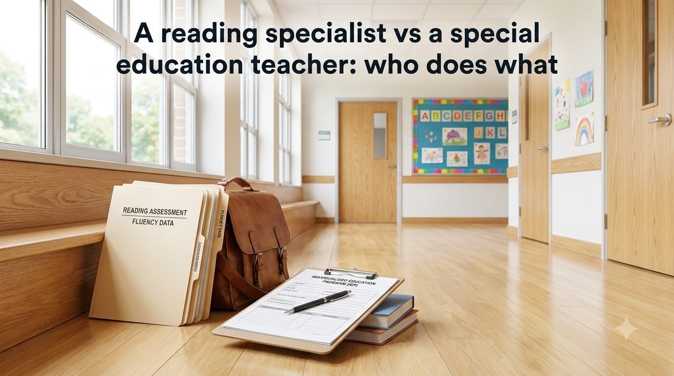 A reading specialist vs a special education teacher: who does what