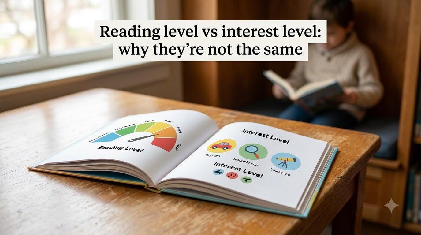 Reading level vs interest level: why they're not the same