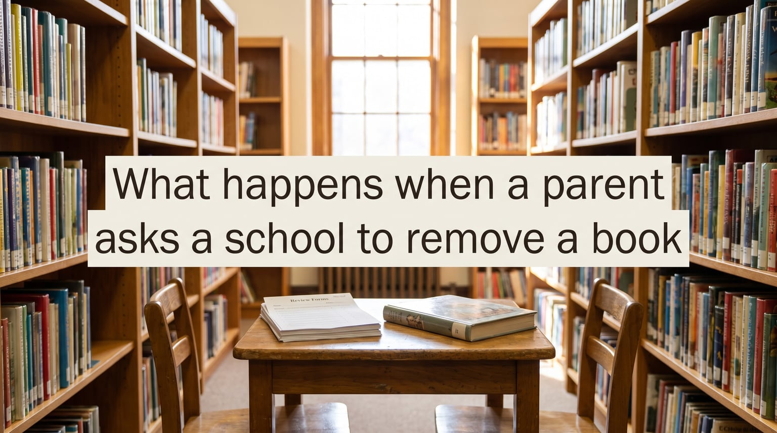 What happens when a parent asks a school to remove a book