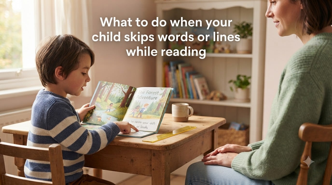 What to do when your child skips words or lines while reading