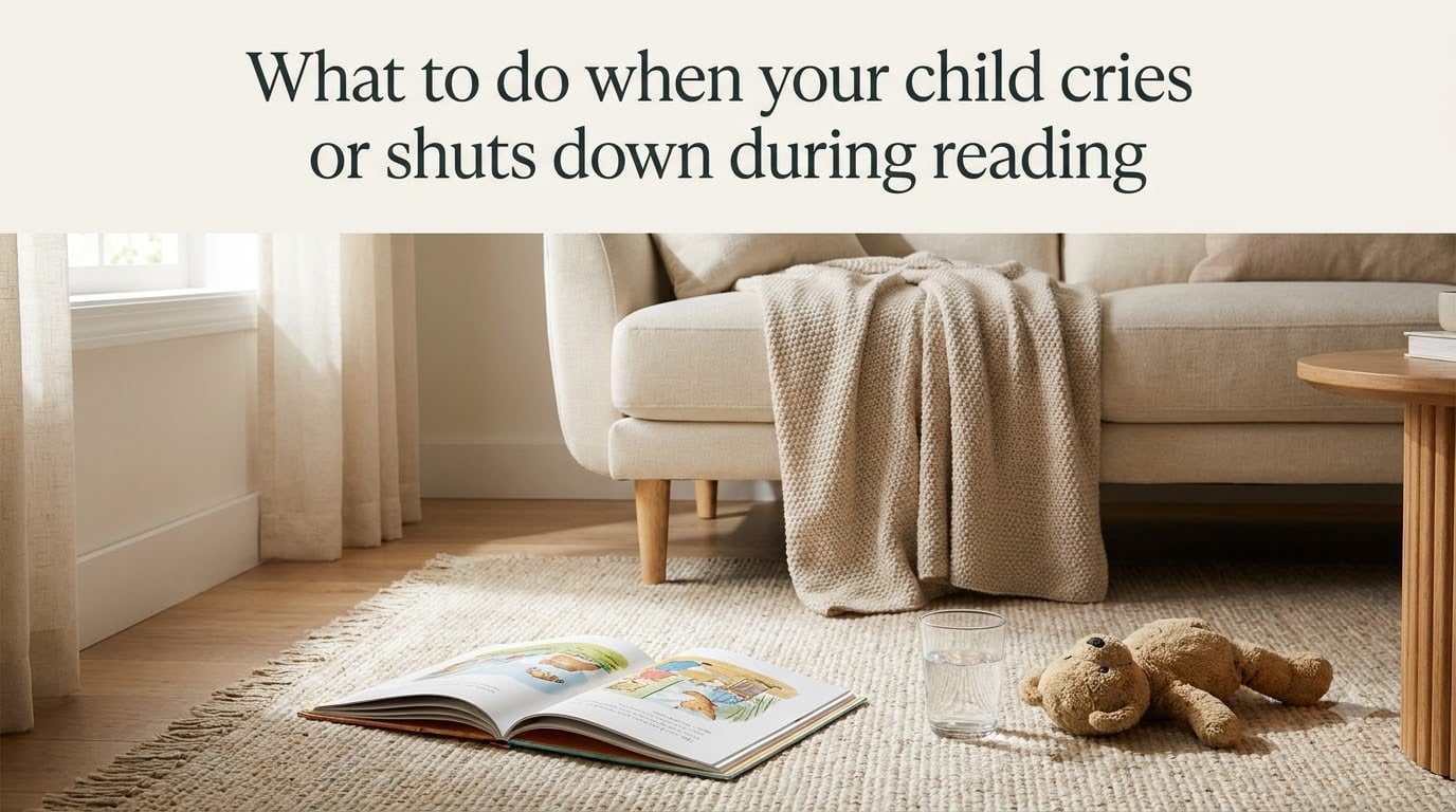 What to do when your child cries or shuts down during reading
