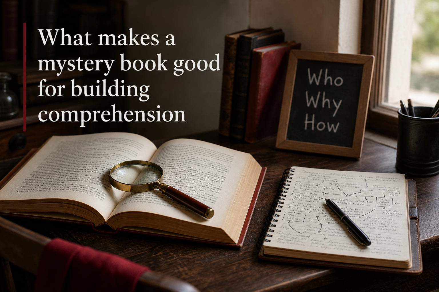 What makes a mystery book good for building comprehension