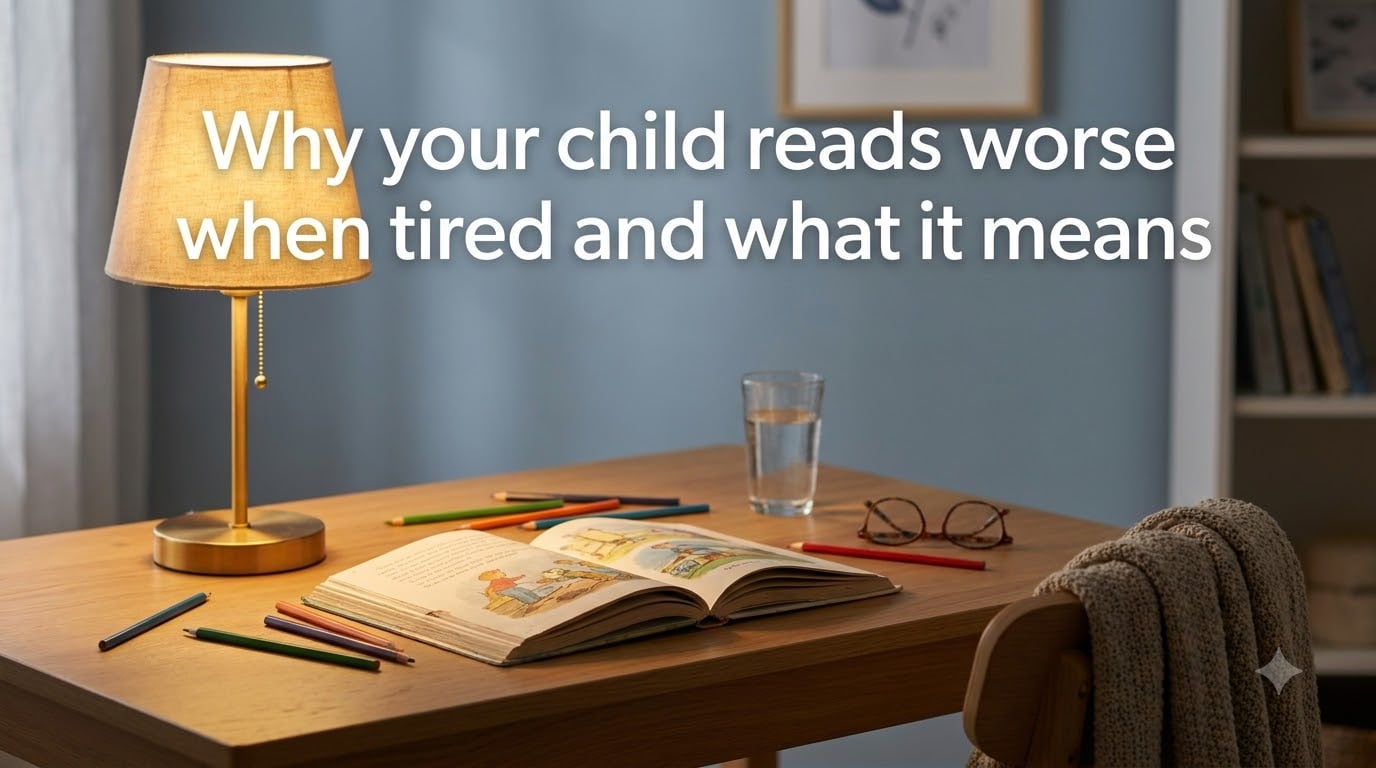 Why your child reads worse when tired and what it means