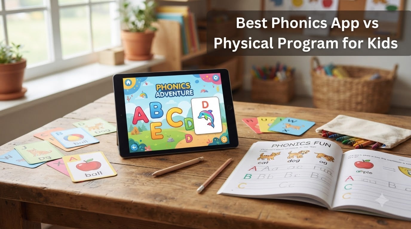 Best Phonics App vs Physical Program for Kids