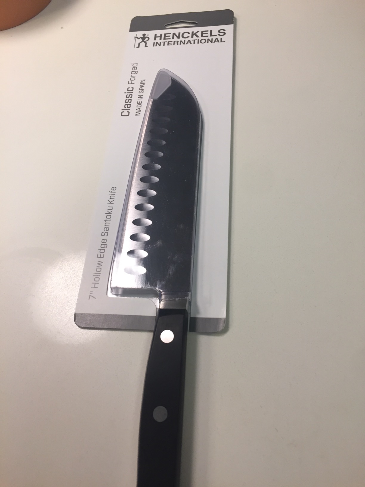 HENCKELS Classic Razor-Sharp Hollow Edge Santoku Knife 7 inch, German Engineered Informed by 100+ Years of Mastery customer photo 1