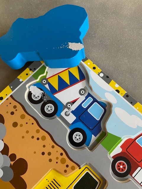 Melissa & Doug Construction Vehicles Wooden Chunky Puzzle (6 pcs) - FSC Certified customer photo 1