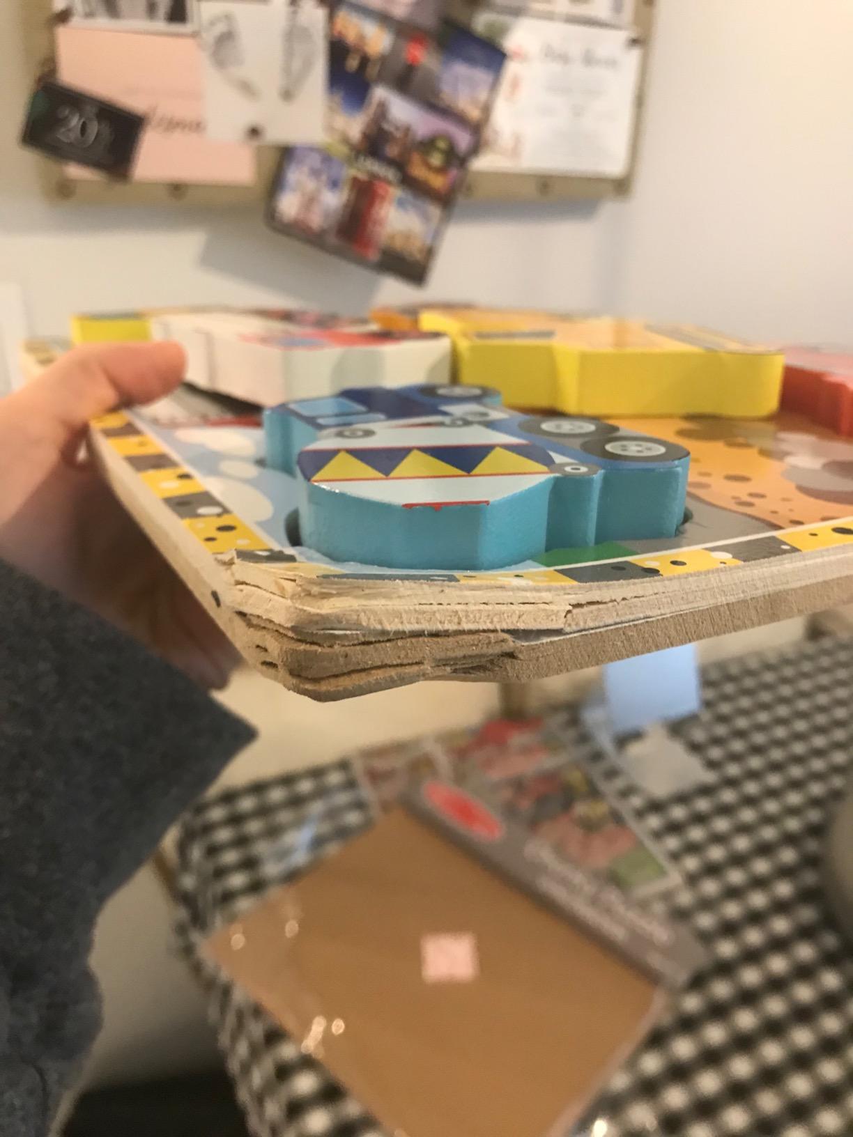 Melissa & Doug Construction Vehicles Wooden Chunky Puzzle (6 pcs) - FSC Certified customer photo 2