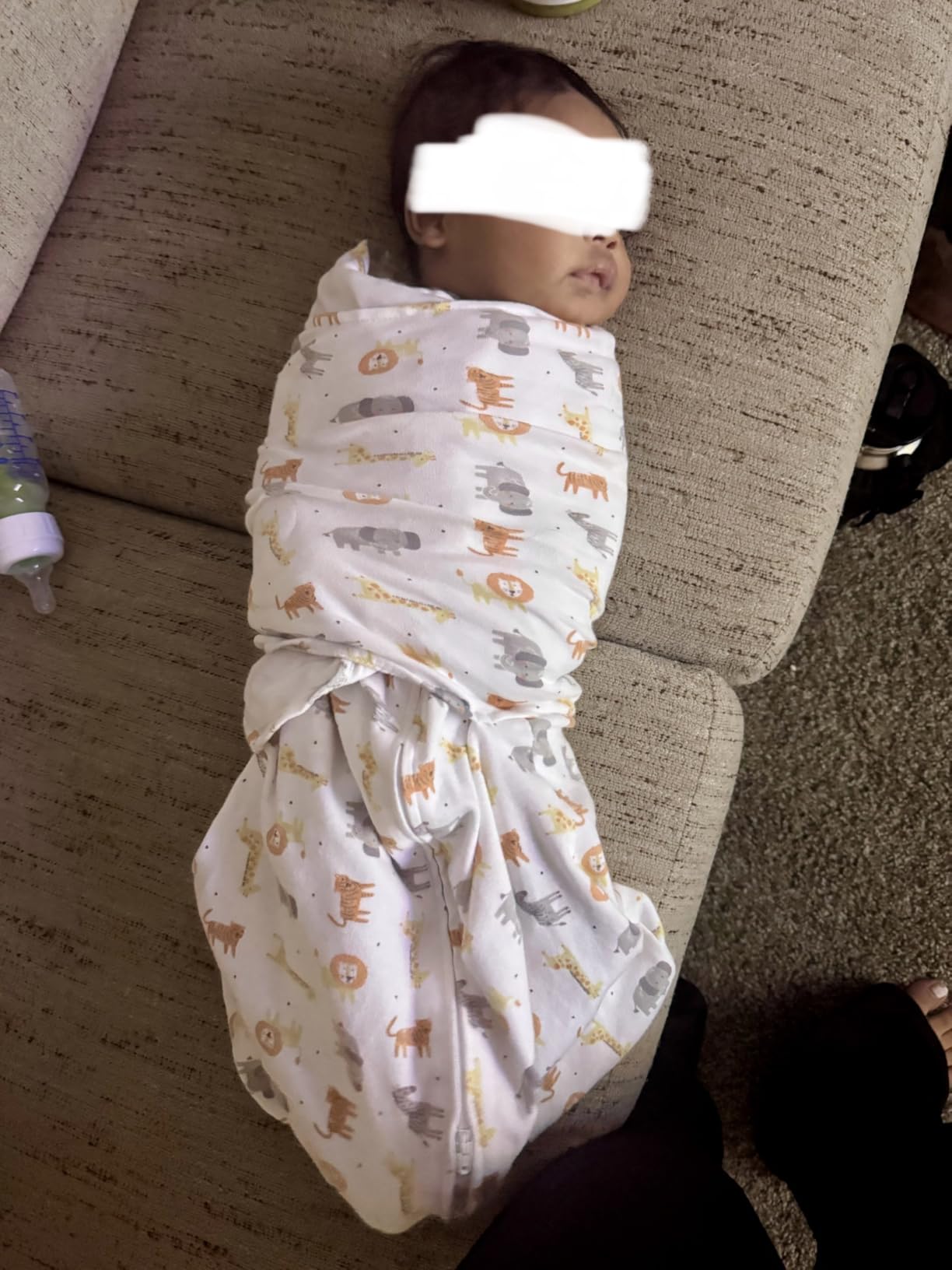 HALO 100% Cotton Sleepsack Swaddle, 3-Way Adjustable Wearable Blanket, TOG 1.5, Baby Blue, Newborn, 0-3 Months customer photo 1