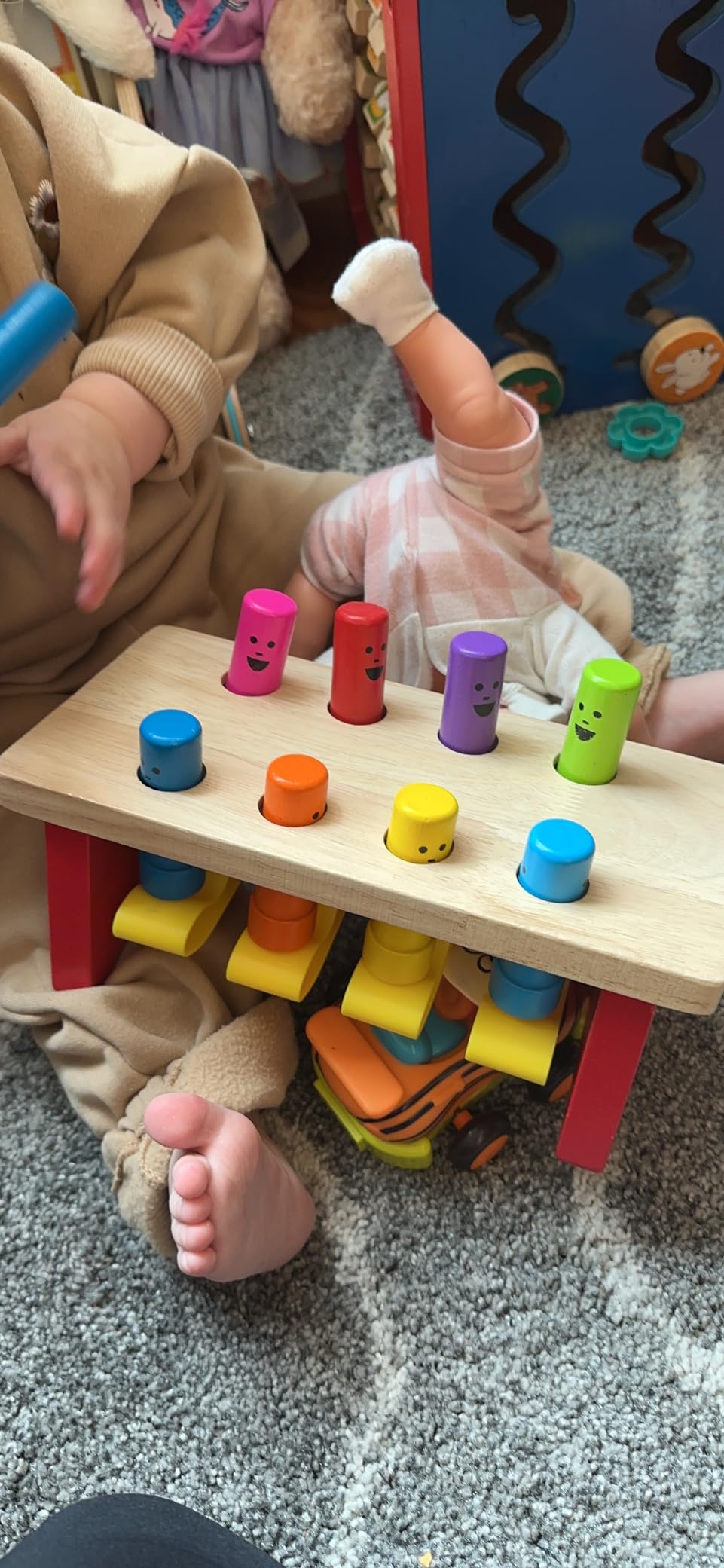 Melissa & Doug Deluxe Wooden Pounding Bench Toy with Mallet customer photo 2