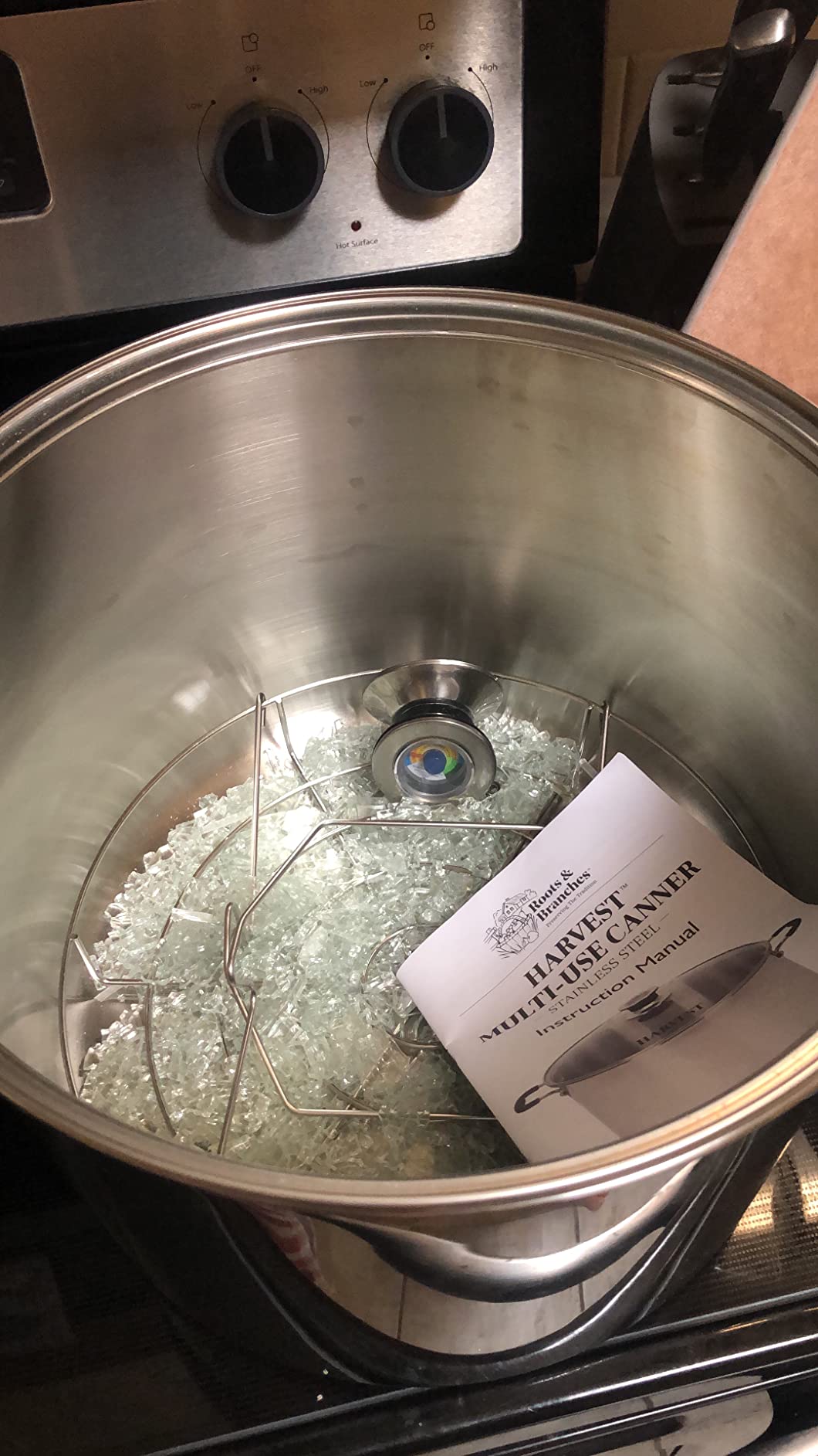 Harvest Stainless Steel 20 Qt Canning Pot with Rack | Water Bath or Steam Canning | Works on All Stovetops Including Induction, Glass, Gas (Stainless Steel Canner + Tools) (Stainless Steel Canner) customer photo 2