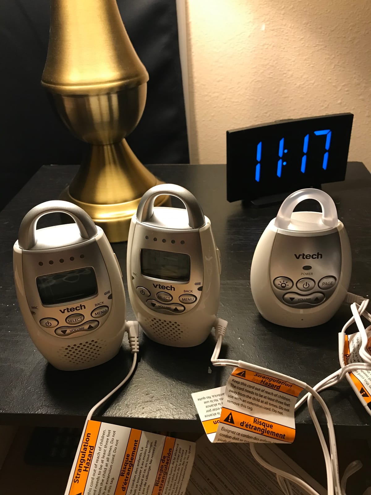 VTech Communications DM221 Audio Baby Monitor with up to 1,000 ft of Range, Vibrating Sound-Alert, Talk Back Intercom & Night Light Loop, White/Silver customer photo 1