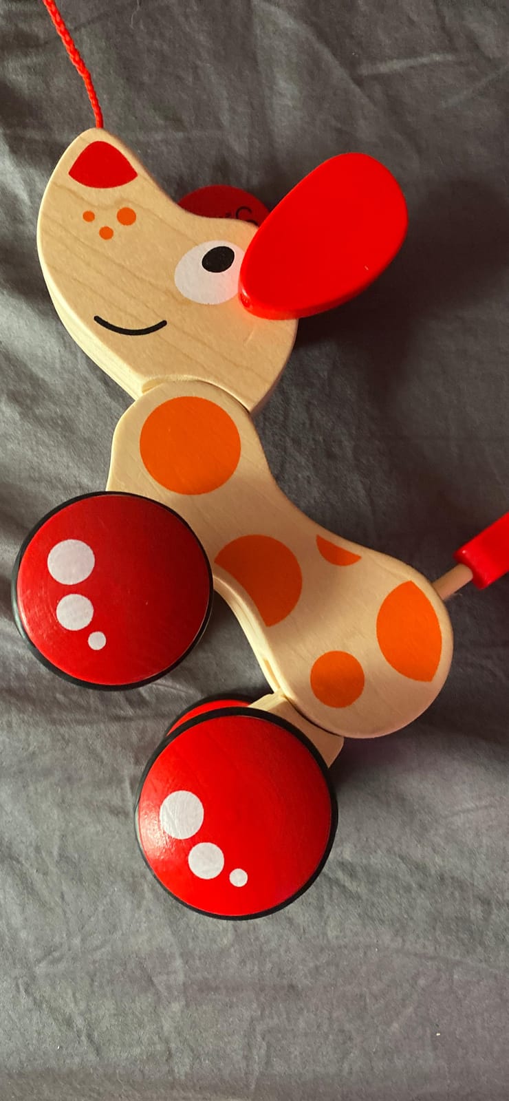 Hape Walk-A-Long Puppy Wooden Pull Toy customer photo 1