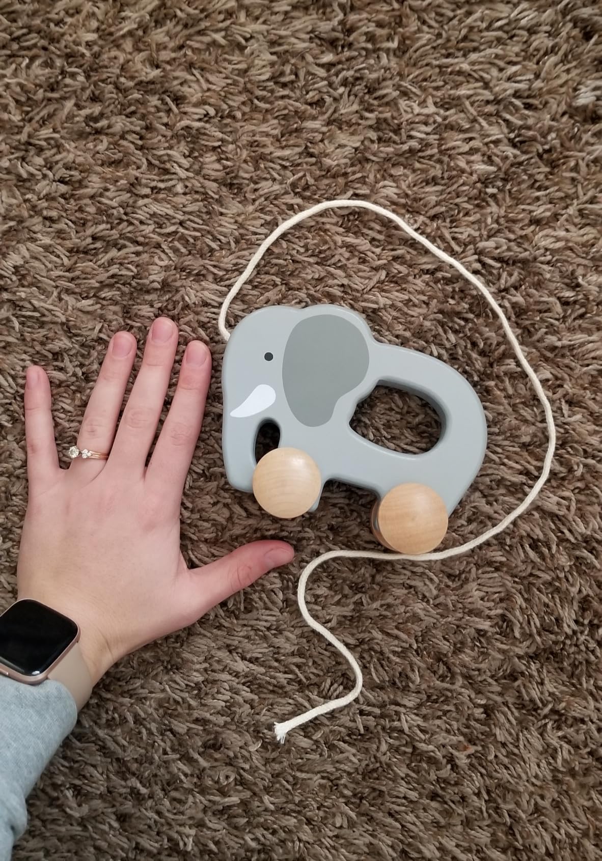 Hape Wooden Elephant Pull-Along Baby Toy| Early Learning Push and Pull Toys for Toddlers Age 1 Years and Up customer photo 2