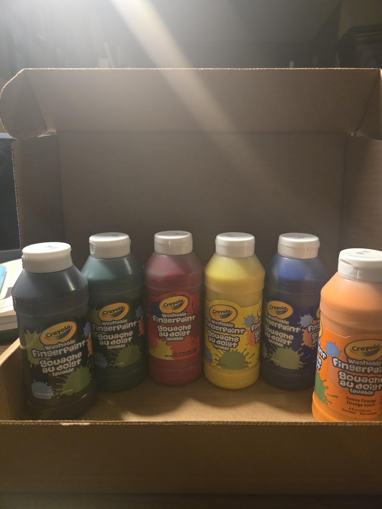 Crayola Washable Finger Paints 6ct, Toddler Art Supplies, Amazon Exclusive customer photo 2