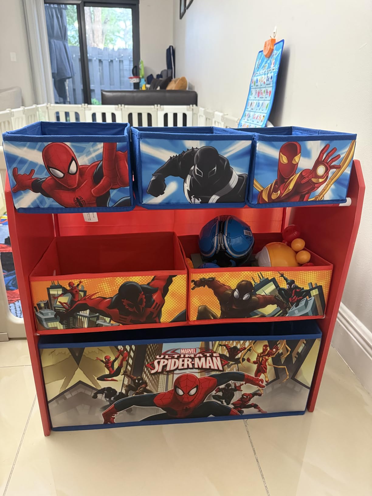 Delta Children Multi-Bin Toy Organizer, Marvel Spider Man customer photo 1