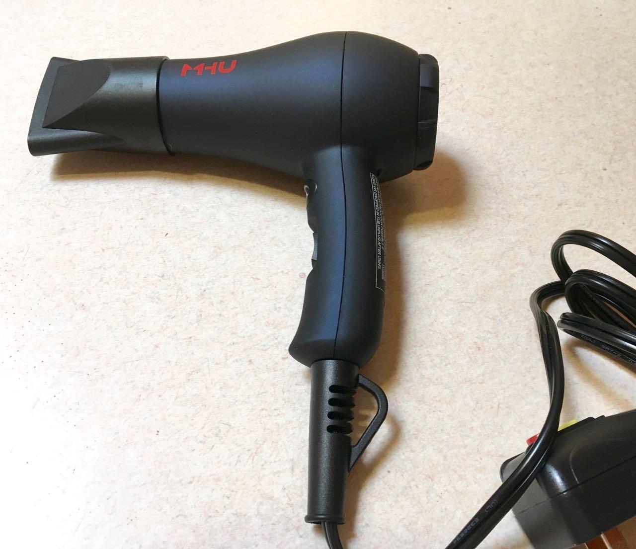 Professional Mini Travel Hair Dryer for RV 1000 Watts Ceramic Ionic Blow Dryer for Kids Plus Concentrator, Black customer photo 1
