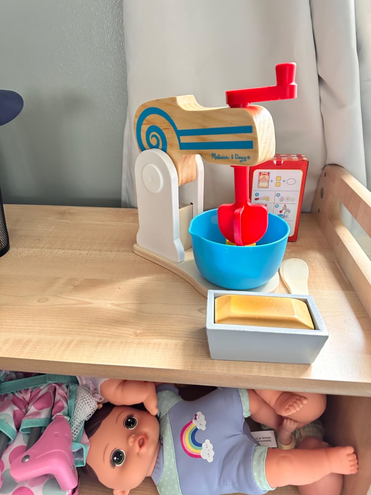 Melissa & Doug Wooden Make-a-Cake Mixer Pretend Play Baking Set customer photo 2