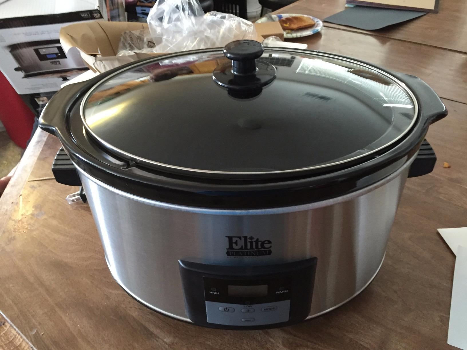 Elite Gourmet MST-900D Digital Slow Cooker, 8.5 Qt, Stainless Steel customer photo 2