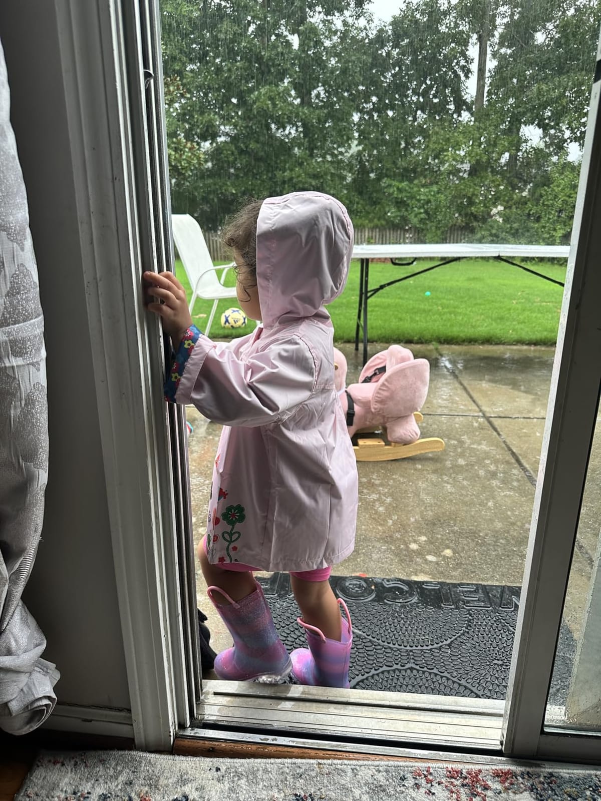 Arshiner Toddler Girls Waterproof Hooded Coat Jacket Outwear Raincoat customer photo 1