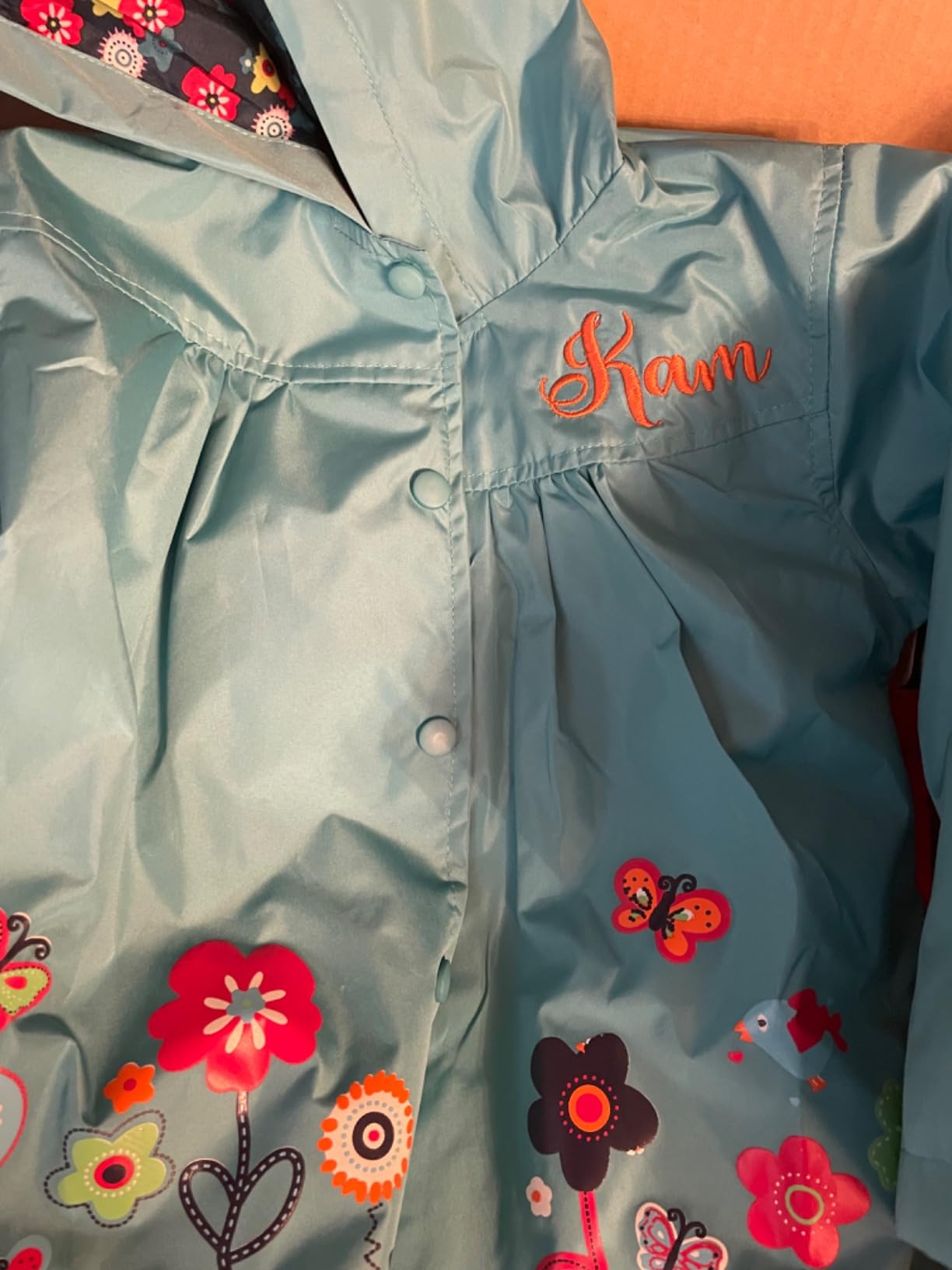 Arshiner Toddler Girls Waterproof Hooded Coat Jacket Outwear Raincoat customer photo 2